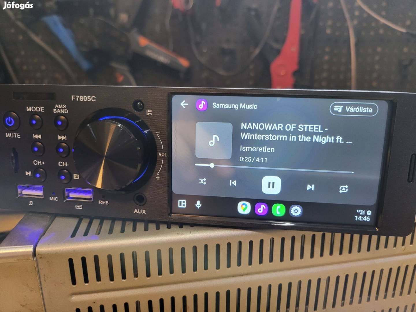 1din 4,1" fejegység ( A.auto/carplay, BT, usb)