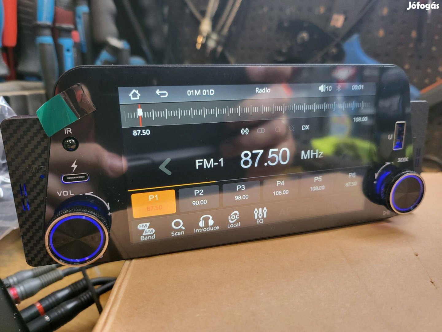 1din 5coll fejegység F152W (BT-usb-android auto)