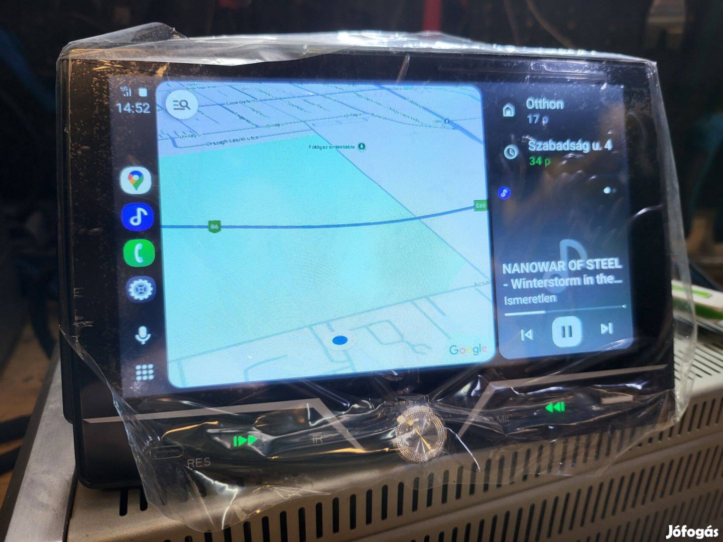 1din 7" fejegység (A. auto/carplay, BT, Usb)