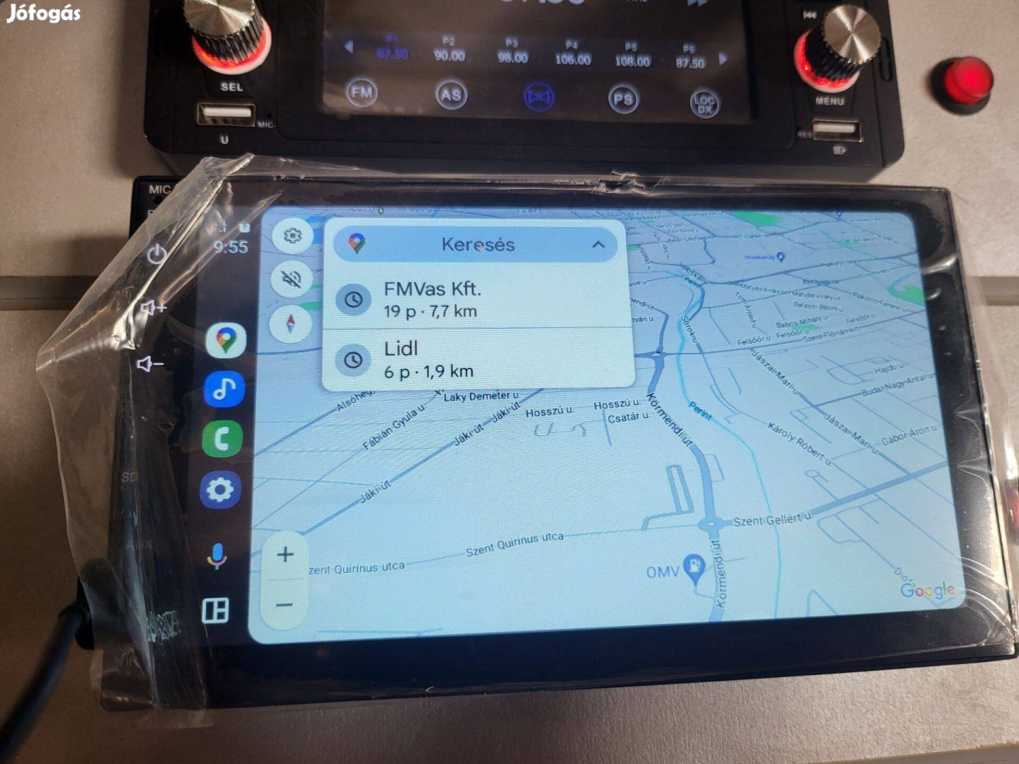 1din 7" fejegység (USb/BT/Android auto-carplay)