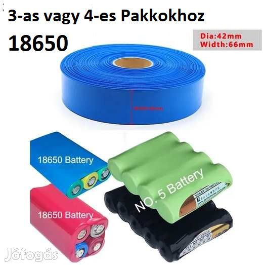 1m Zsugorfólia 2-es vagy 3-as Pakkokhoz  66mm Kék (5539)