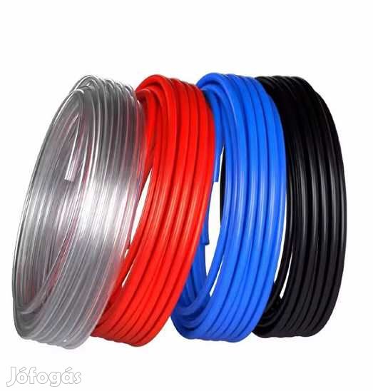 1méter Keményfalú Vízcső 8mm-es Fekete 5857