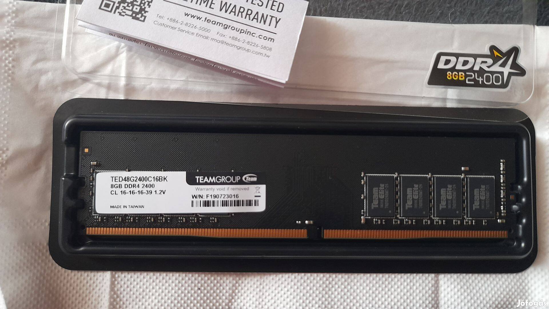 1x8gb DDR4 2400Mhz-es asztali gép memória