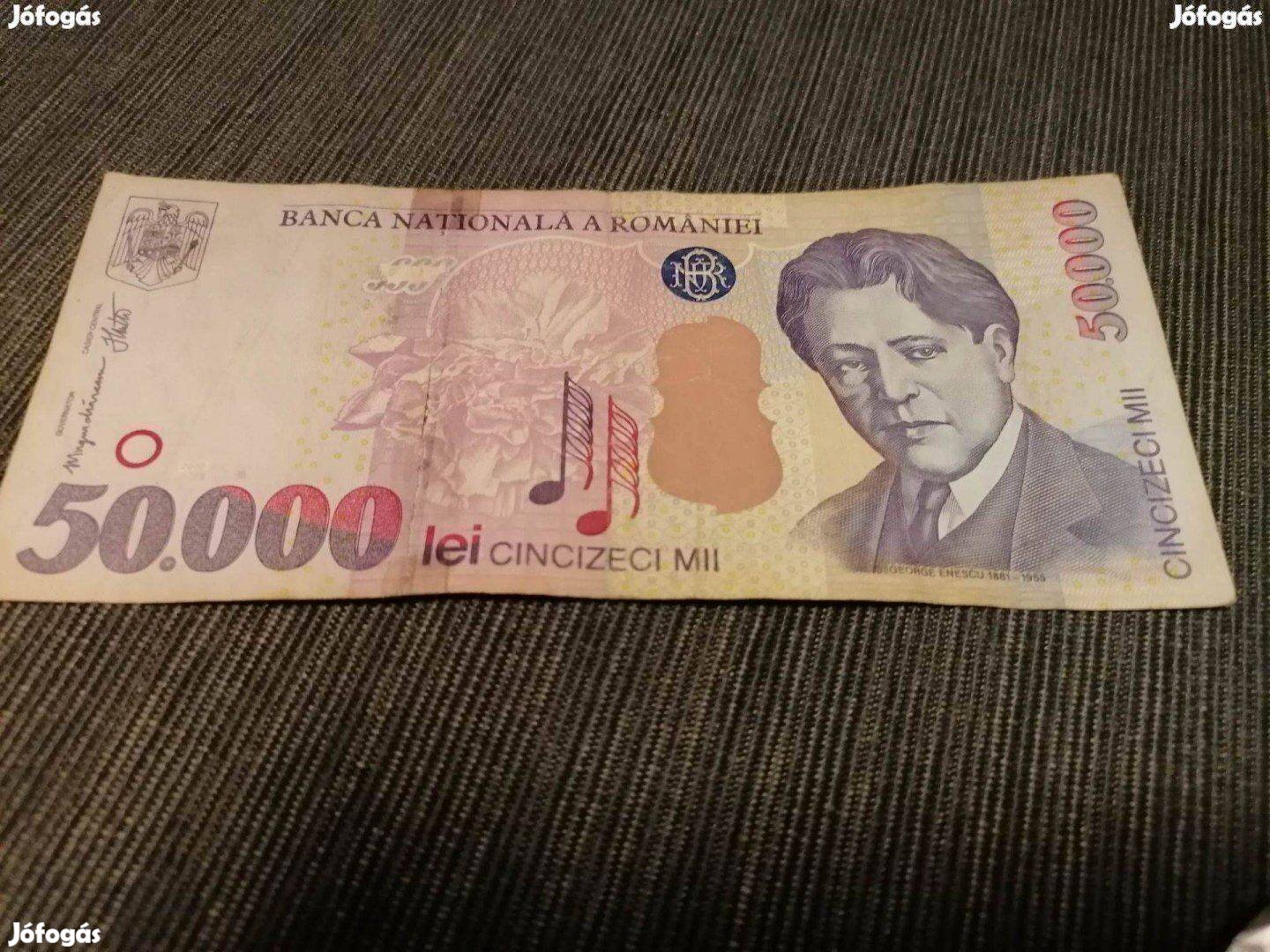2000 /50000 Lei Ragasztott Románia (1M)