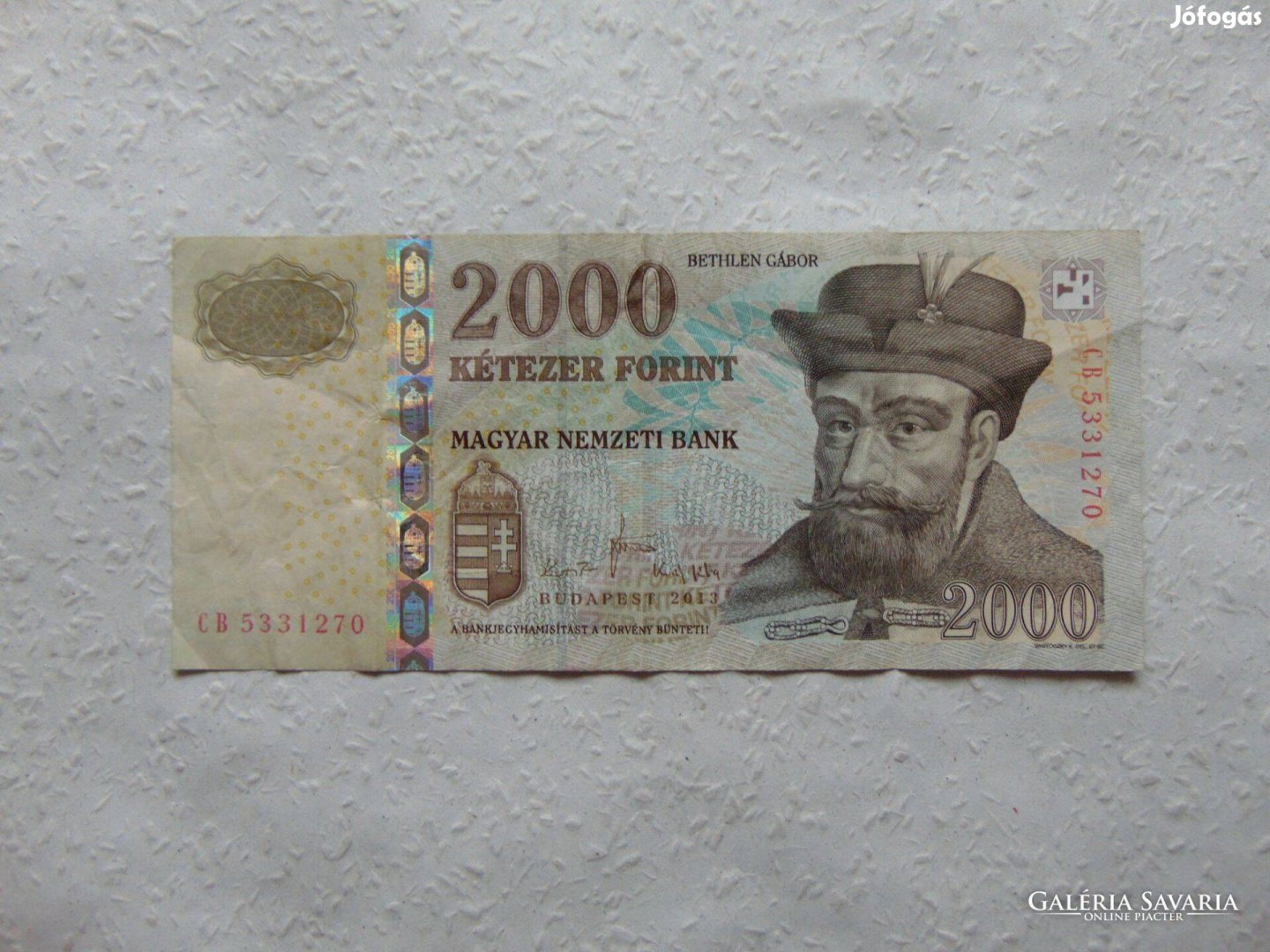 2000 forint 2013 CB Bethlen Gábor