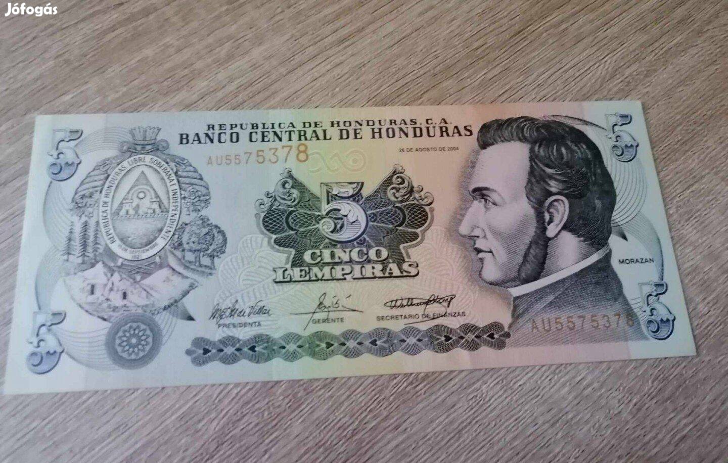 2004 / 5 Lempira UNC Honduras