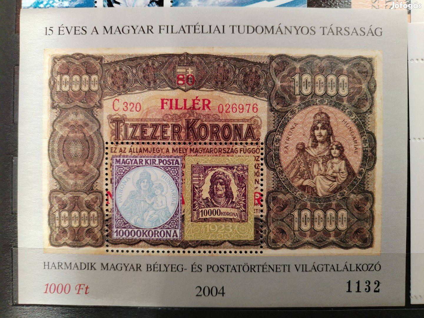 2004-es emlékív 10000 Koronás szép gyűjteményes db