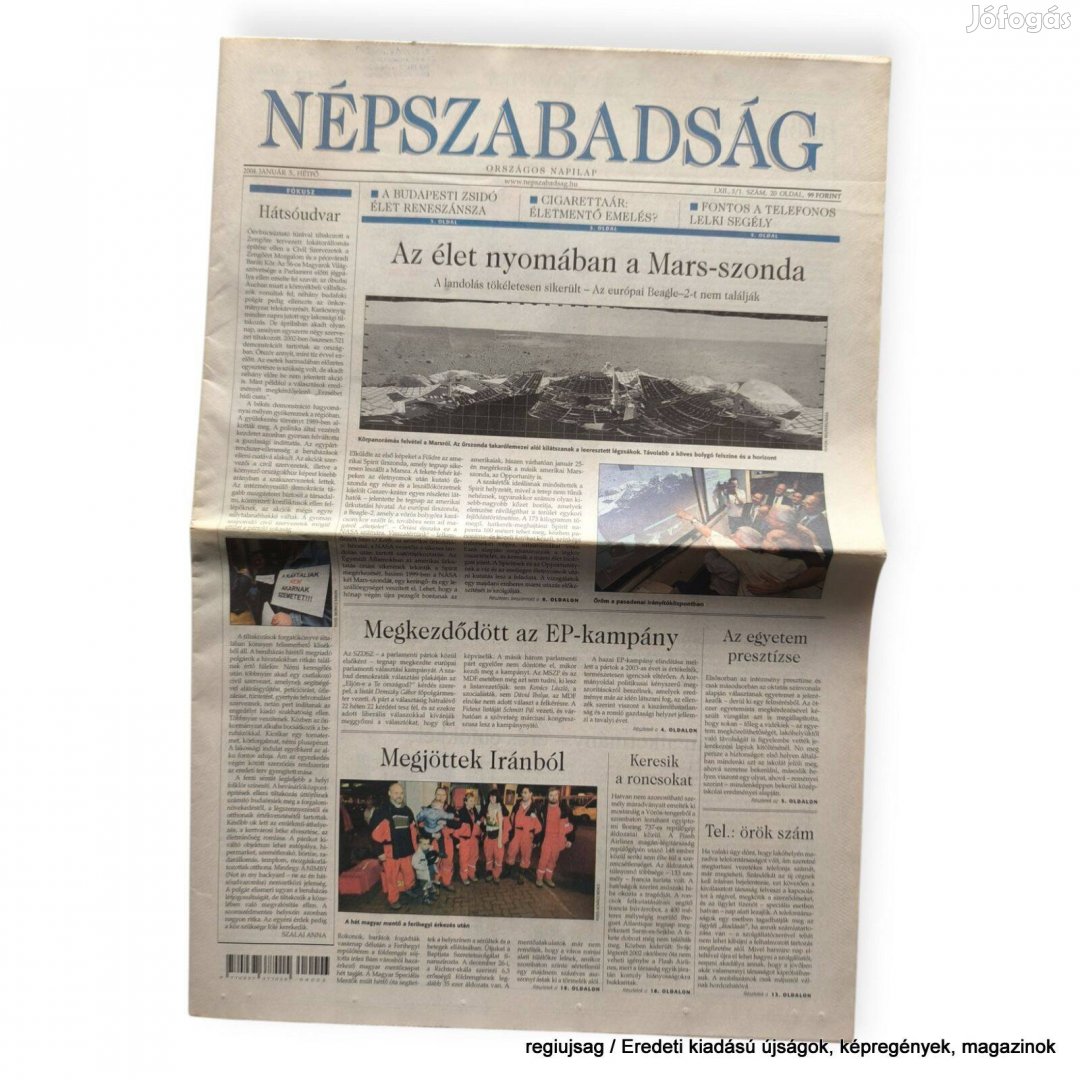 2004 január 5 / Népszabadság / Eredeti újság Ssz.: 33579