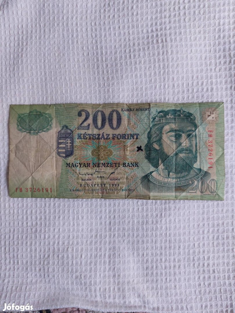 200 forintos papirpénz 1998 kiadás