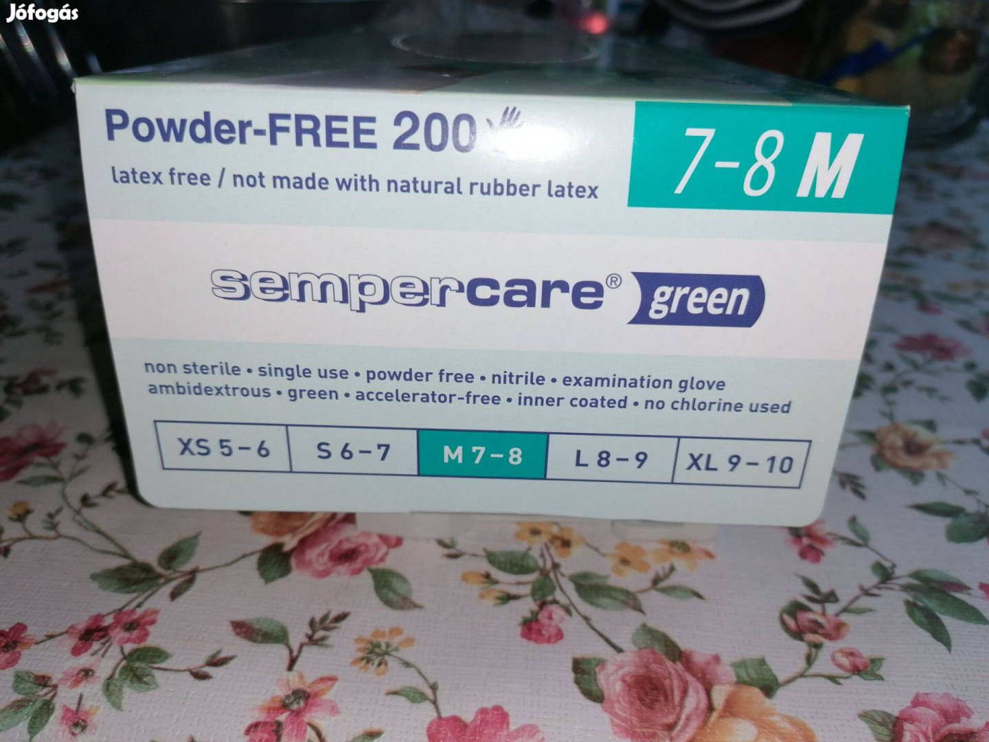 200db Sempercare green nitril kesztyű M méret