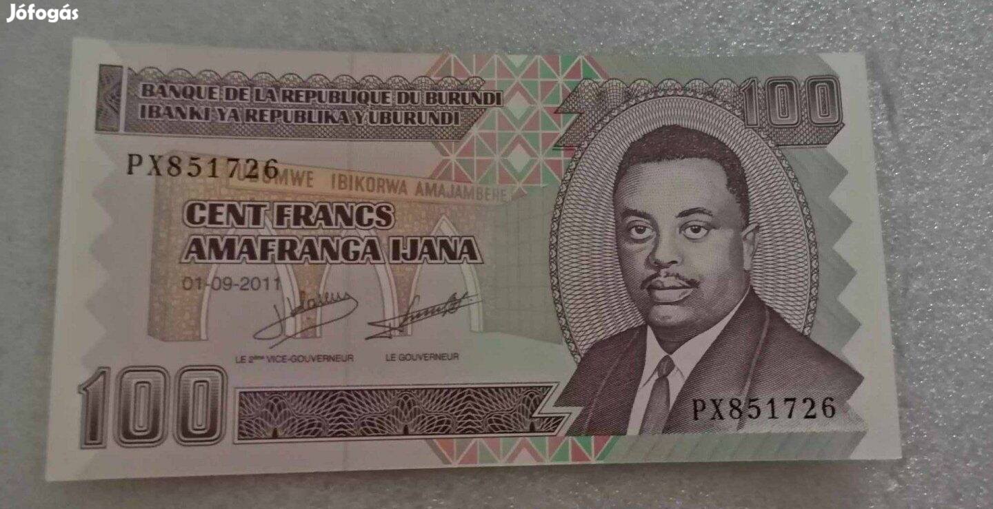 2011 / 100 Francs UNC Burundi (VV )