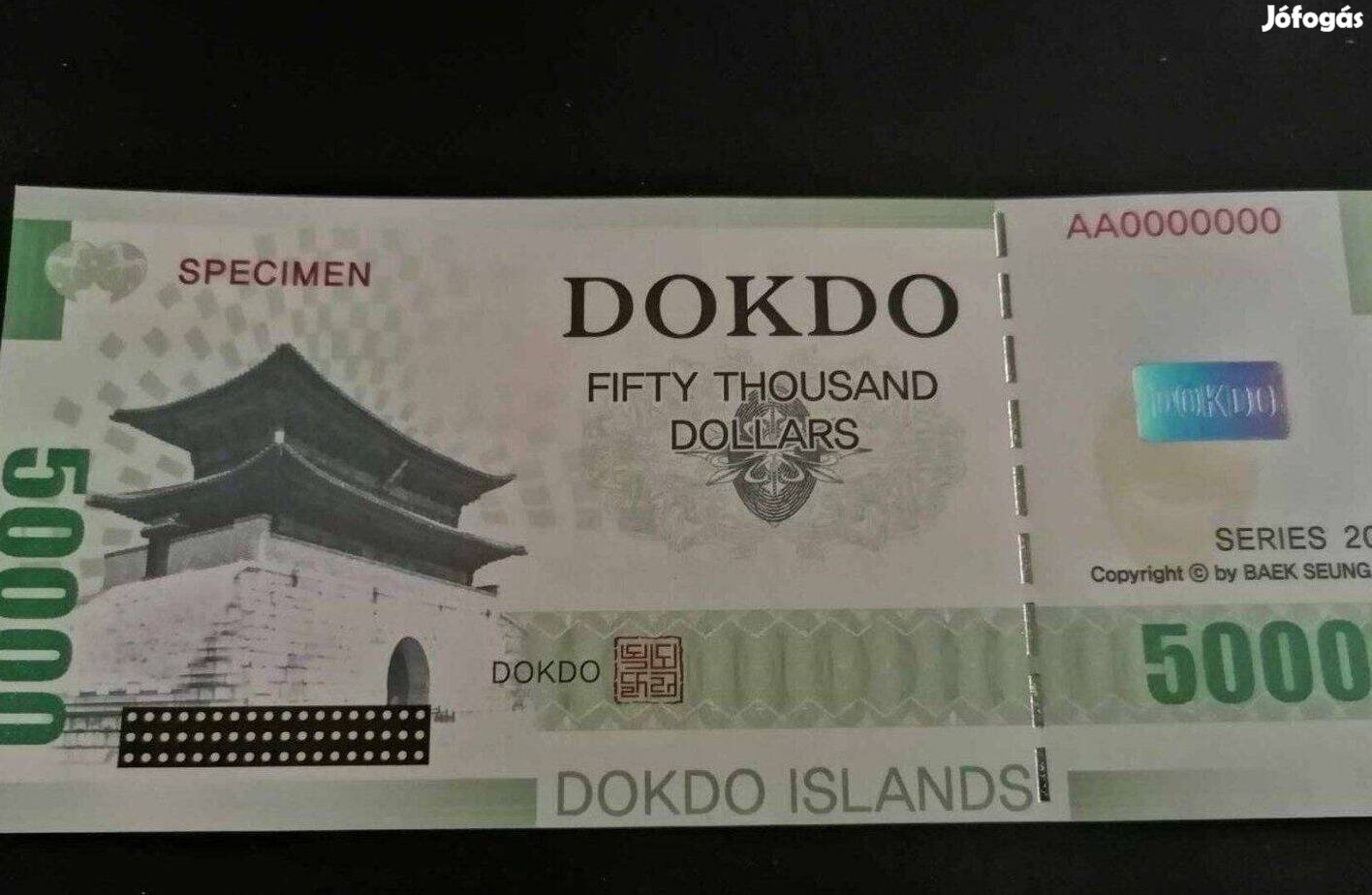 2012 / 50000 Dollár UNC Dokdo-Szigetek (Korea)