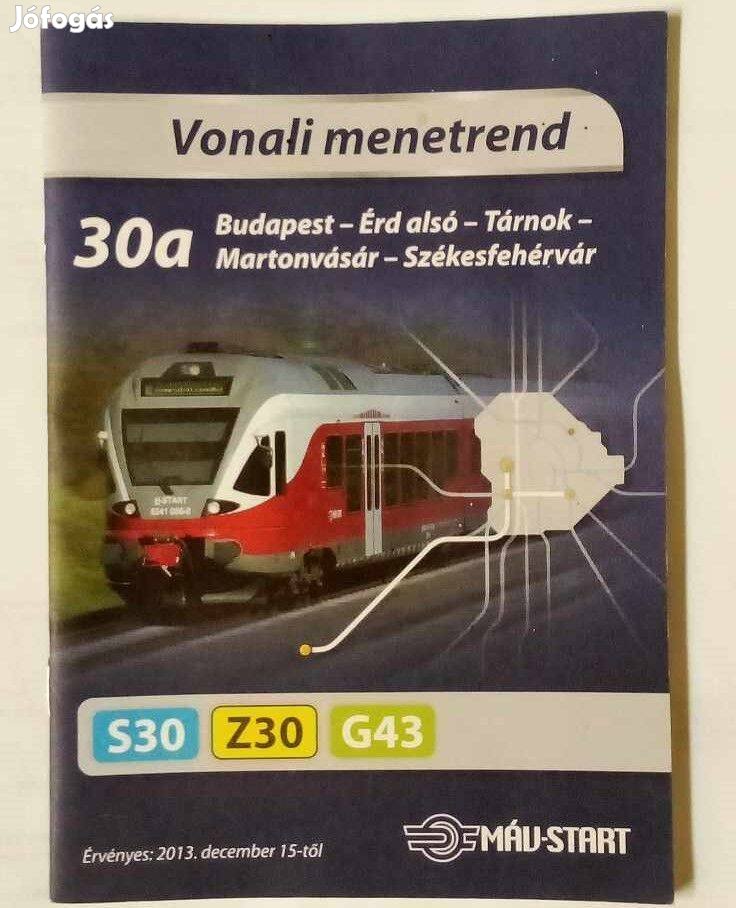 2013-as 30a vonali menetrend