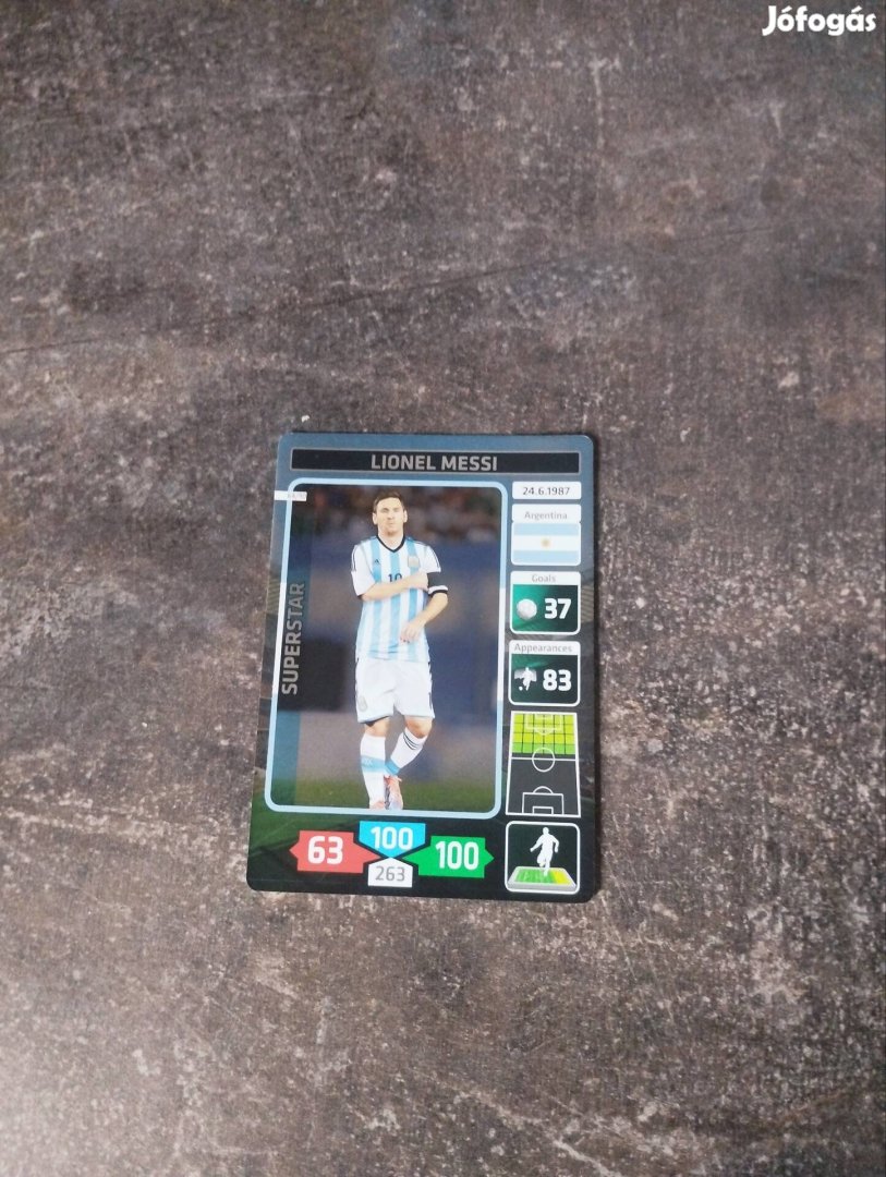 2014-es panini Messi kártya 
