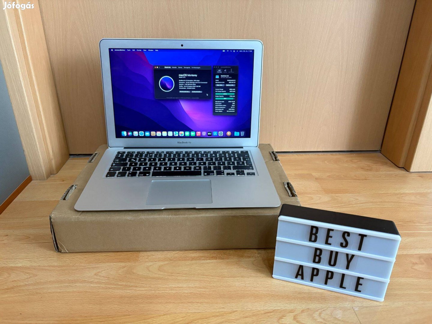 2015 Macbook Air 13 i5 4GB 128GB SSD Magyar 92 Aksival Elad