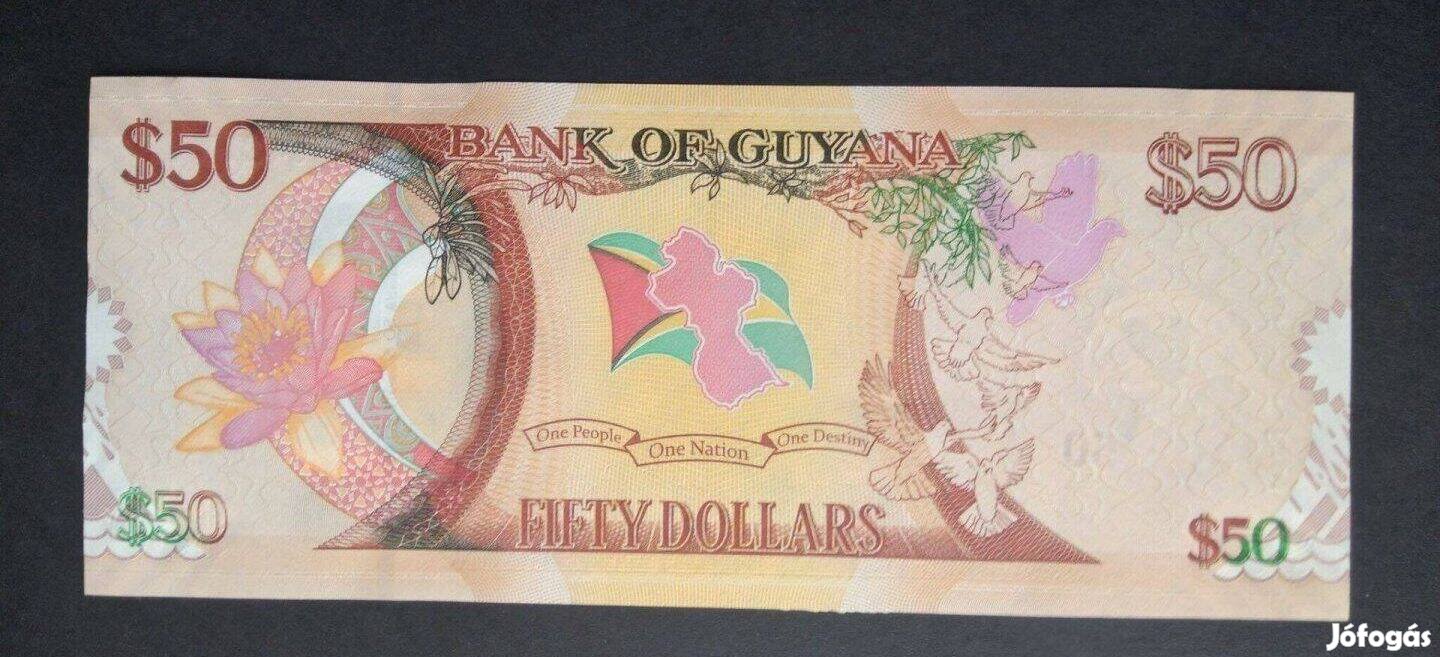 2016 / 50 Dollár UNC Guyana (V S)