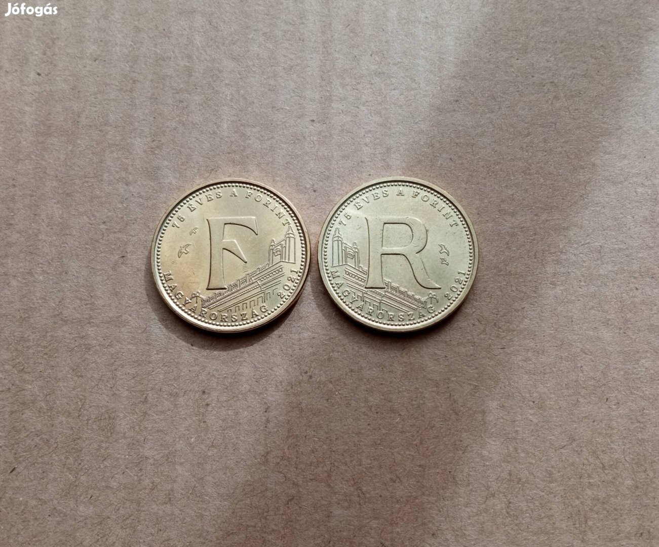 2021 75 éves a forint 5 forint F, R betű 