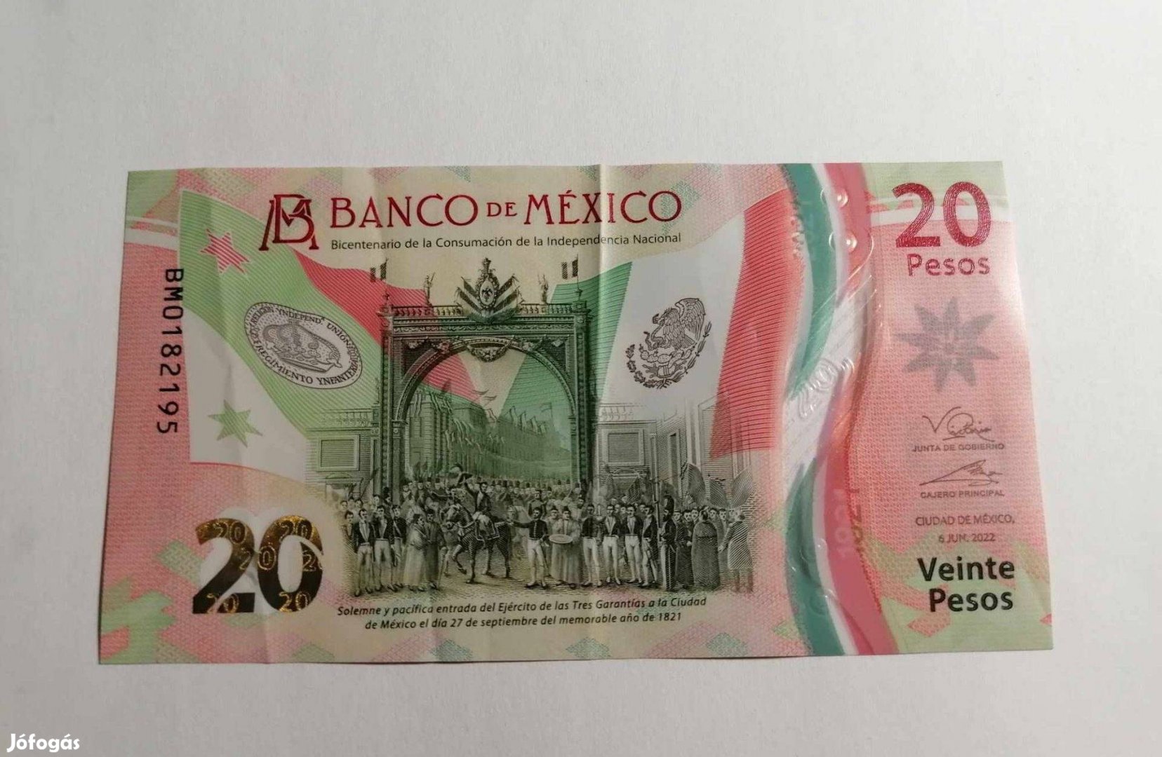 2021 / 20 Peso Mexikó Polymer (Függetlenség )