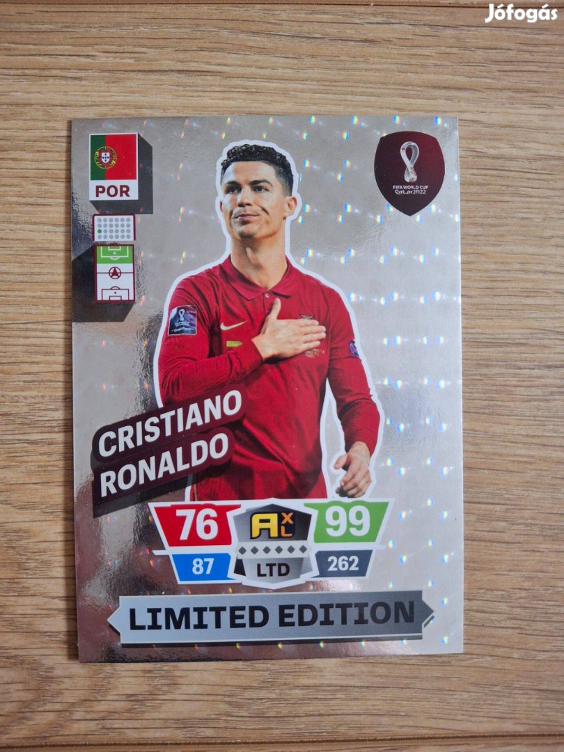 2022-es Qatar limited edition XL Ronaldo focis kártya