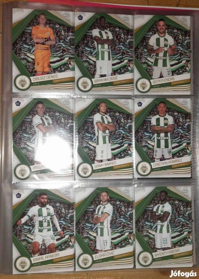 2023-24 Topps Ferencvárosi Fc  40 darabos teljes alapsor!