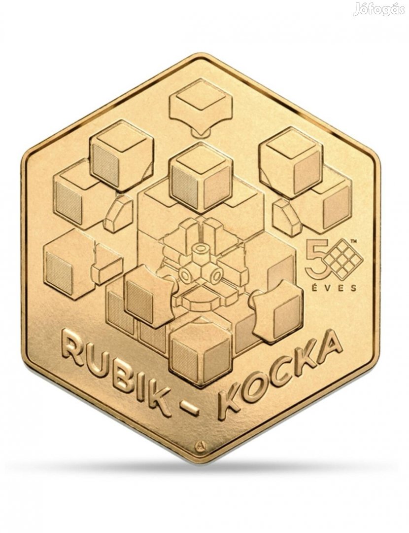 2024. évi 50 éves a Rubik-kocka színesfém emlékérme Proof-like