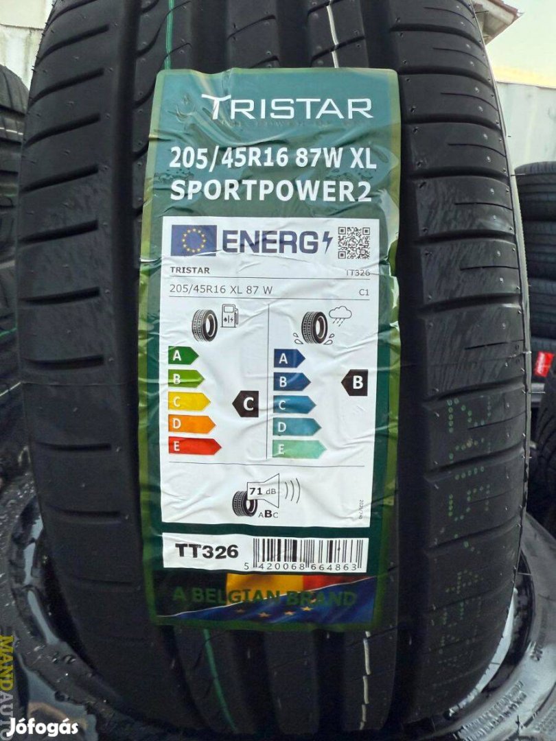 205/45R16 Tristar Sportpower2,Új nyárigumi