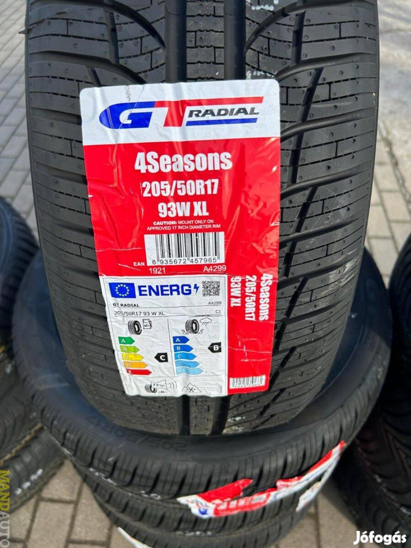 205/50R17 Gtradial 4Seasons(Dot:2024!!!),Új négy évszakos gumi