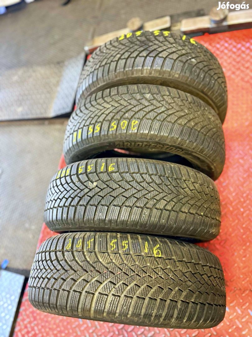 205/55R16 Bridgestone téli 4db újszerű 205/55 R16