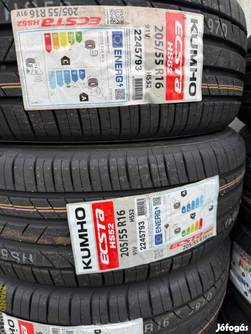 205/55R16 Kumho Ecsta HS52,Új nyárigumi