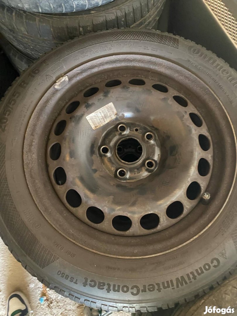 205/55R16.VW,Skoda,Audi Téli szett ,acelfenivel 4db