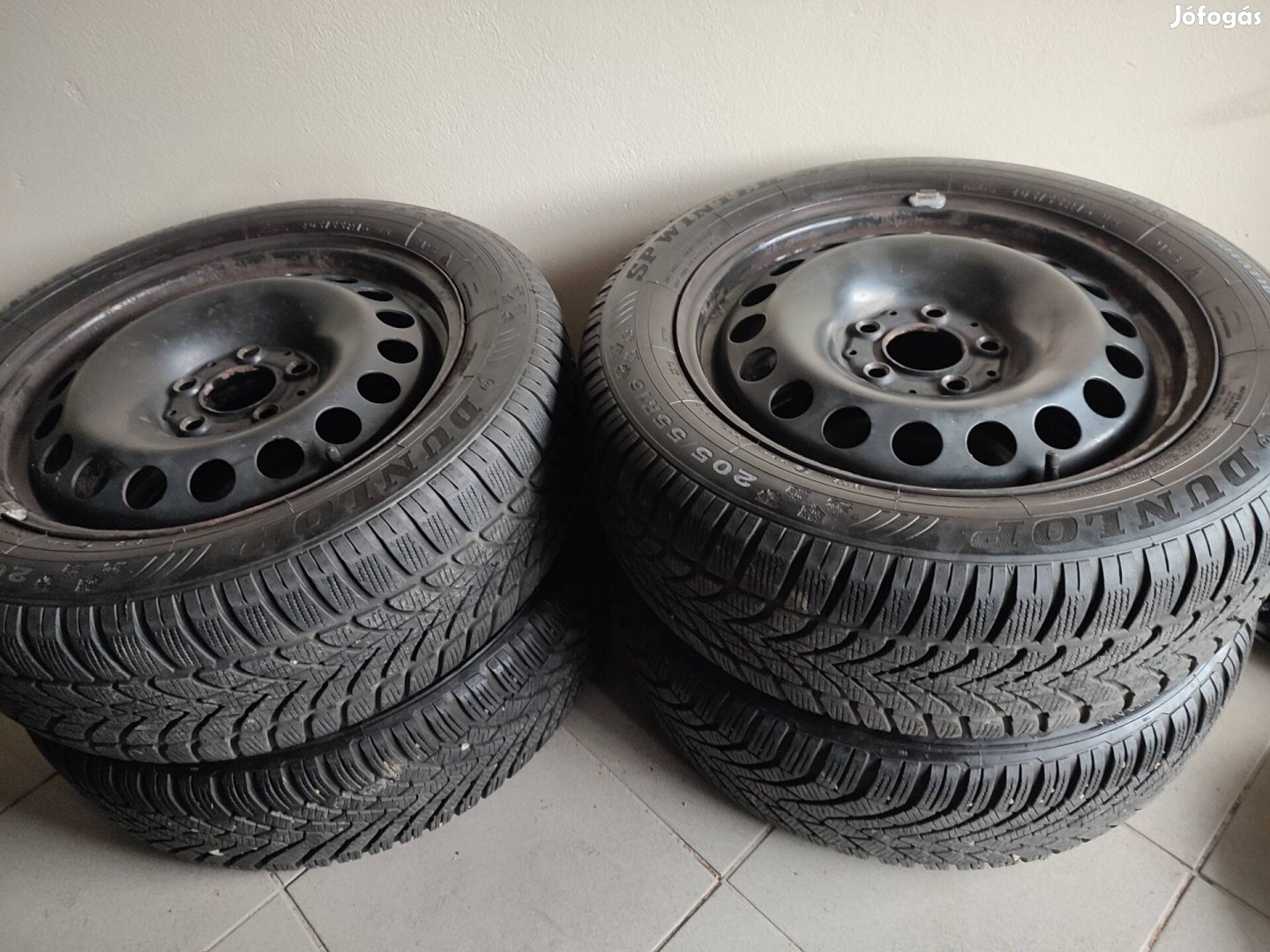 205/55 R16 4 db téli gumi garnitúra 80%