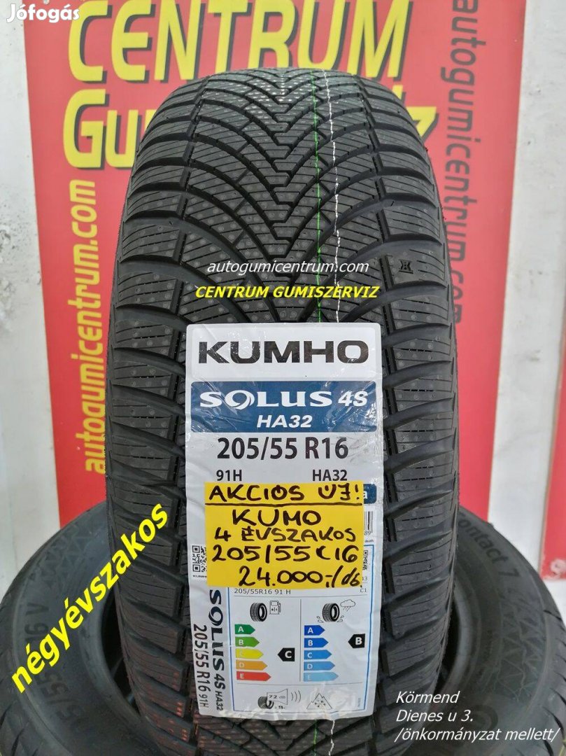 205/55 R16 94V Kumho Solus 4S HA32+ XL all season