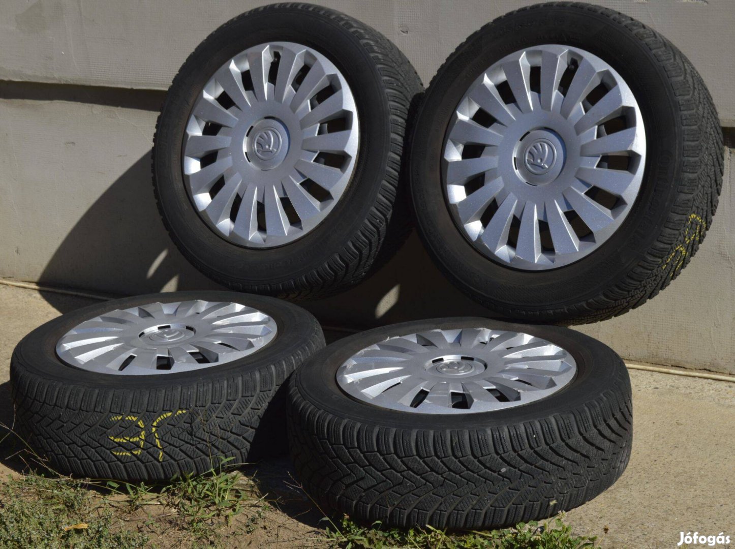 205/55 R16 Gyári Skoda téli kerék gumi lemezfelni dísztárcsa 5x112