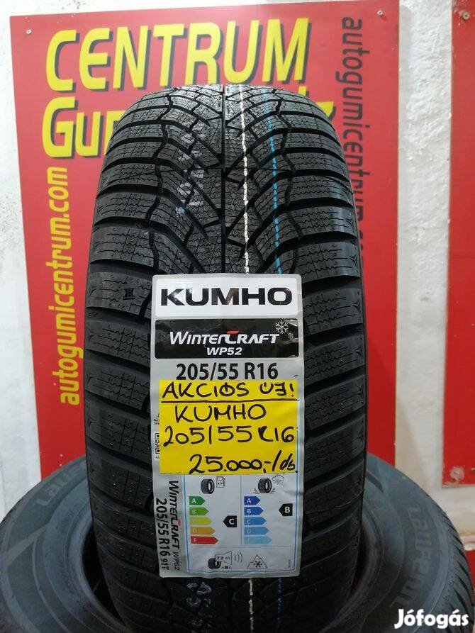 205/55r16 Kumho Wintercraft WP52 téli