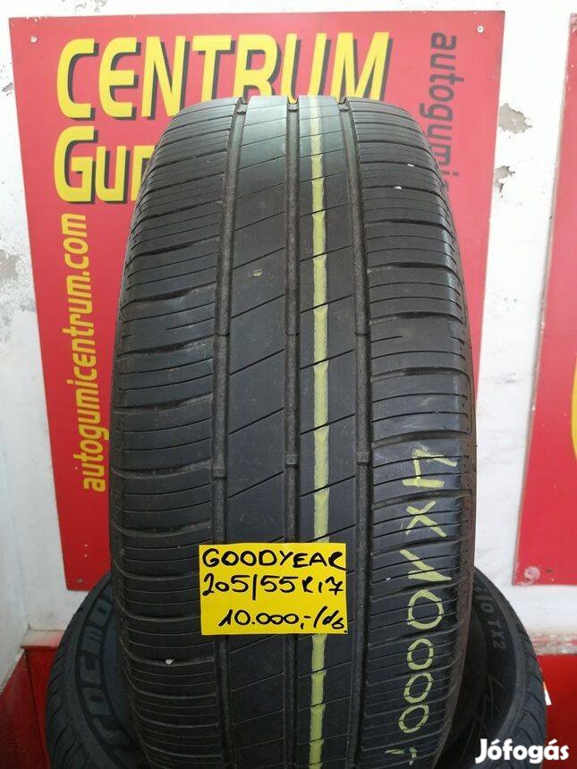 205/55r17 használt nyári gumi Goodyear 4db 10.000 Ft