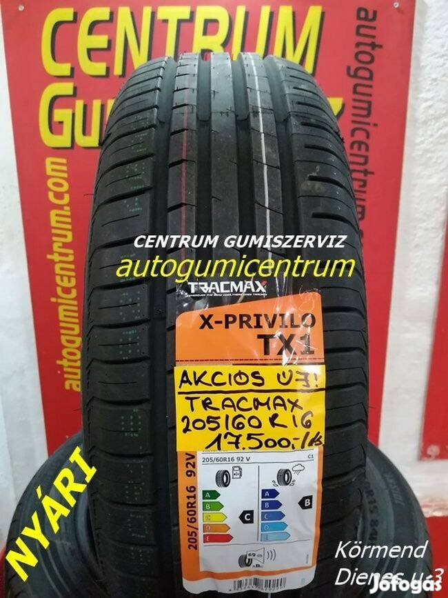 205/60R16 Tracmax akciós nyári gumi 17.500 Ft