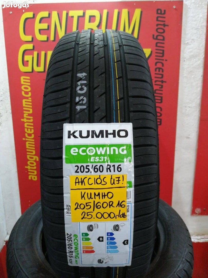 205/60R16 új Kumho nyári gumi 25.000 Ft