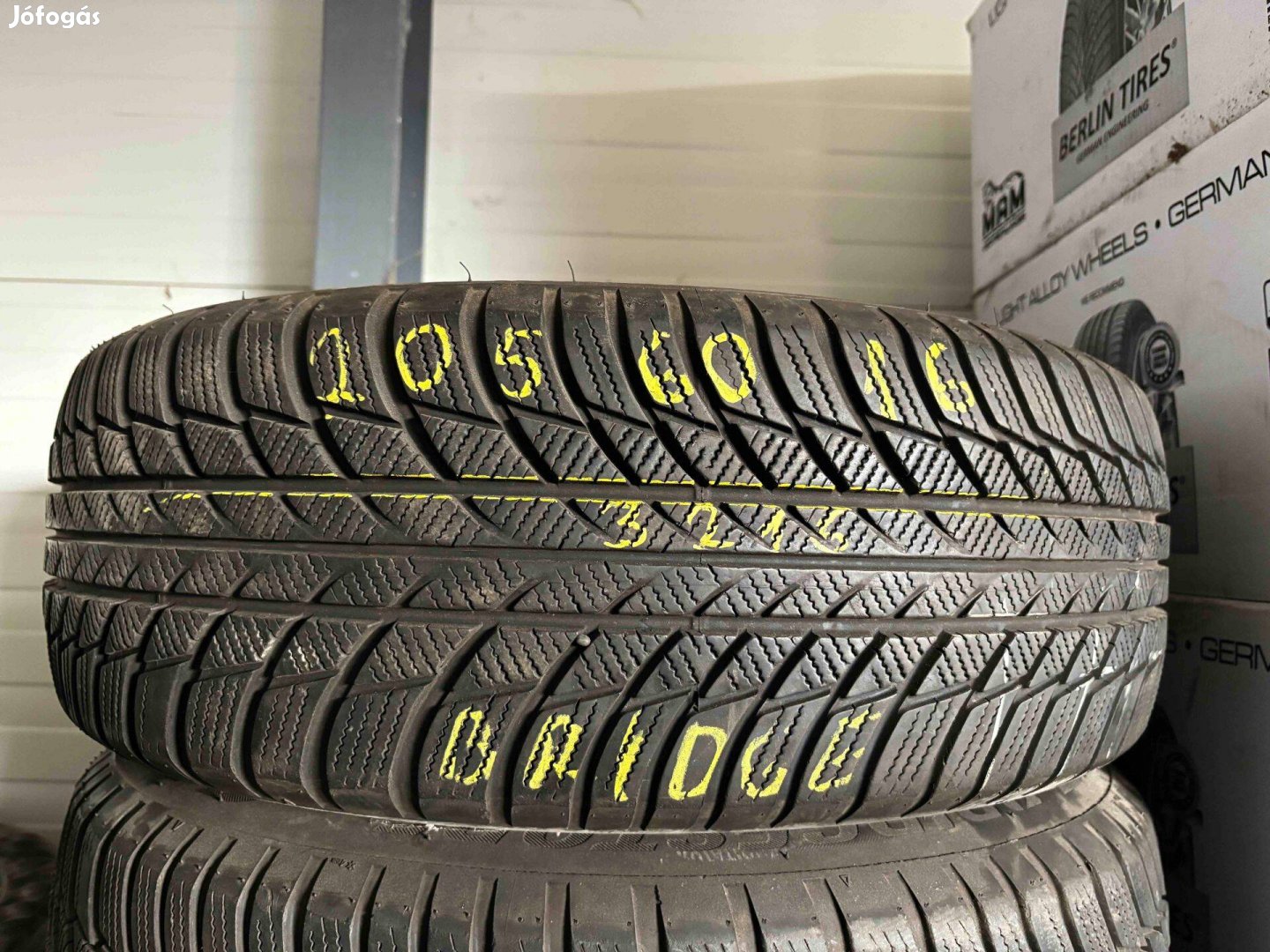 205/60 r16 Bridgestone 6,5mm téligumi 4db eladó 205/60r16 garnitúra