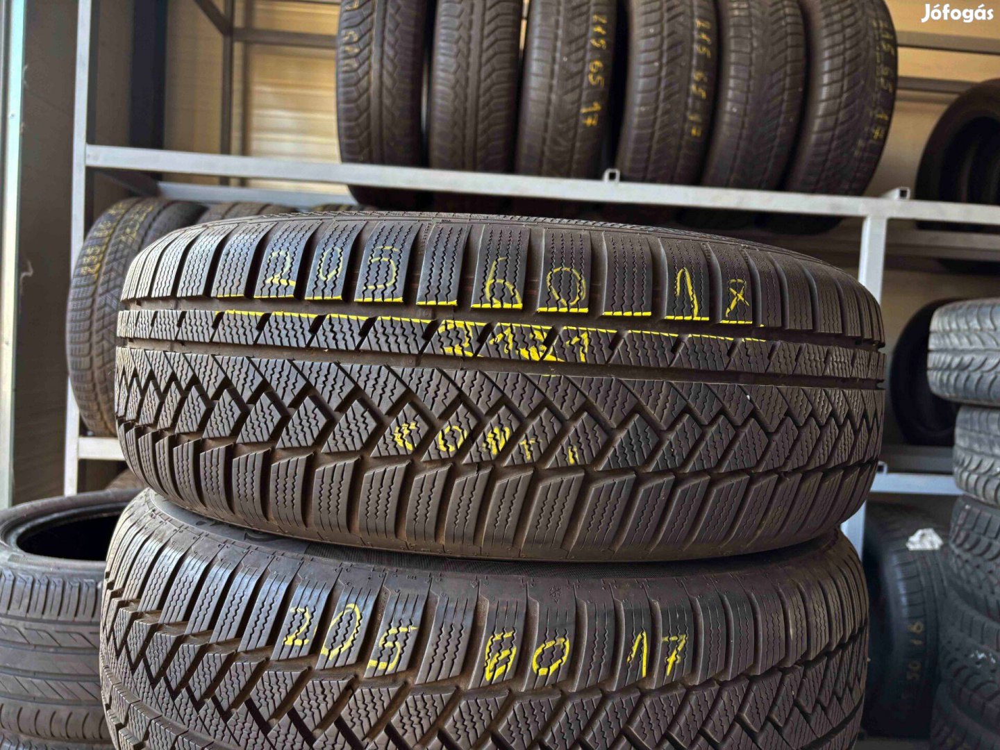 205/60 r17 Continental 7,5mm téligumi 2db eladó 205/60r17