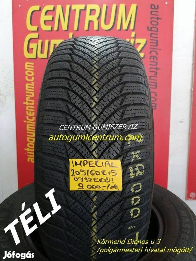 205/60r15 Imperial használt téli gumi 2db