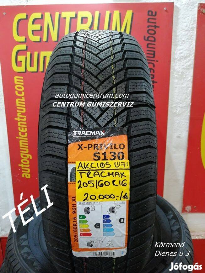 205/60r16 Tracmax új téli gumi 20.000 Ft