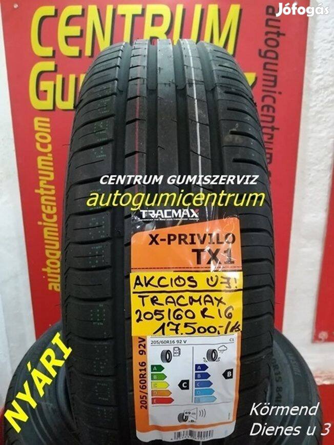 205/60r16 nyári gumi újak -Tracmax. 17.500 Ft