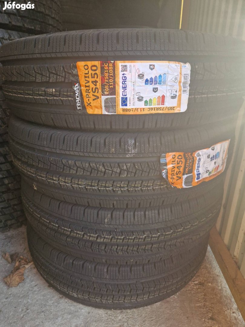 205/75r16C Tracmax teli 4db új