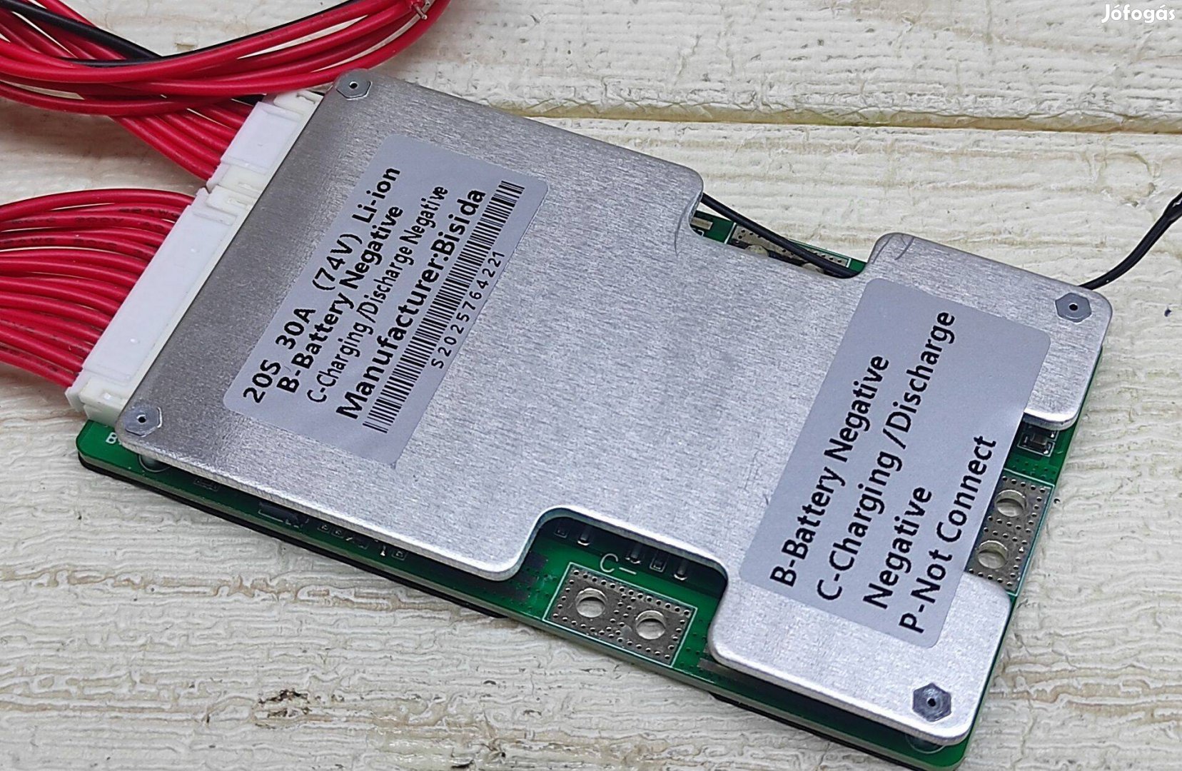 20S 30A 74V BMS áramkör túlmelegedés védővel ballanszeres