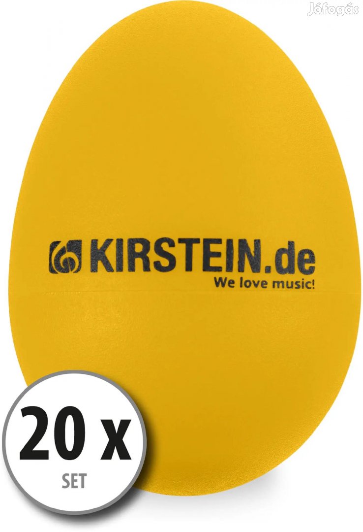 20 Darabos Készlet Kirstein ES-10Y Tojás Shakerekből  Sárga