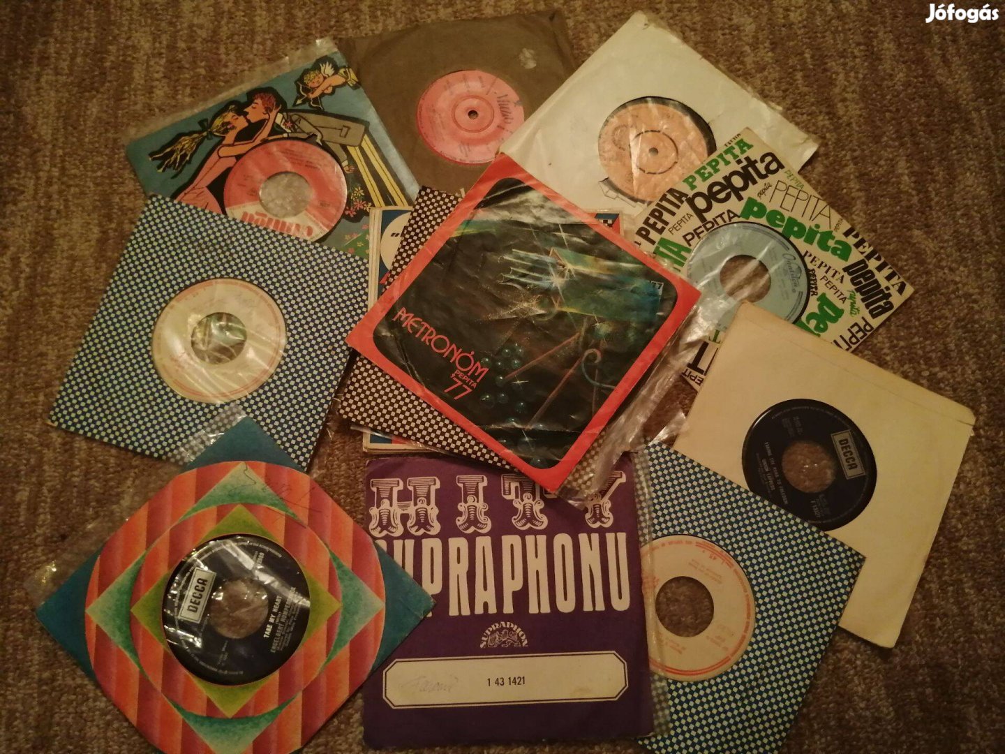 20 Db- 60-70-es évek külföldi táncdalai - bakelit kislemez