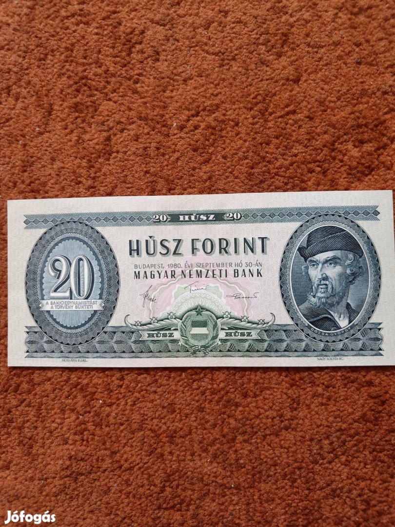 20 Forint 1980 as UNC állapotban 