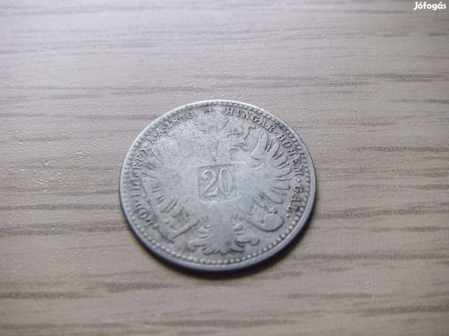 20 Krajcár 1870 Ezüstérem a képen látható állapotban