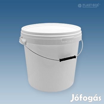 20 Literes Élelmiszeripari MŰanyagvödör, Tetővel, Fogóval (176)