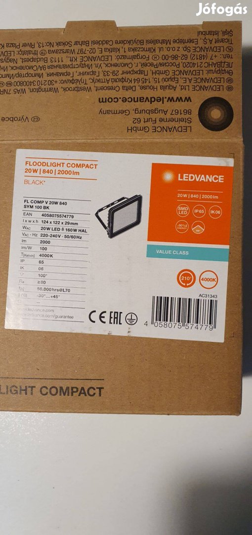 20 Wattos led fényszóró 4000 kelvin